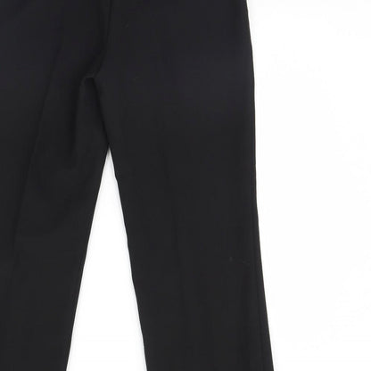 Womens UK Size 10 Peacocks Regular Fit Dress Pants Black Trousers