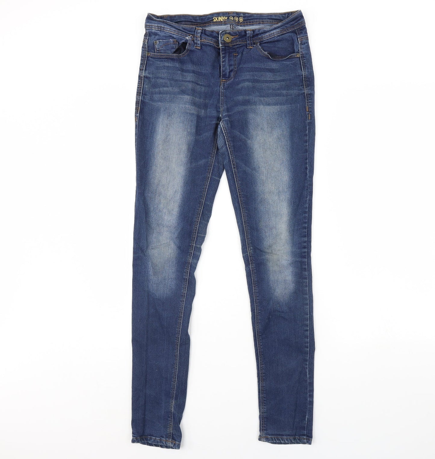 Womens UK Size 10 Skinny Regular Fit Skinny Blue Jeans