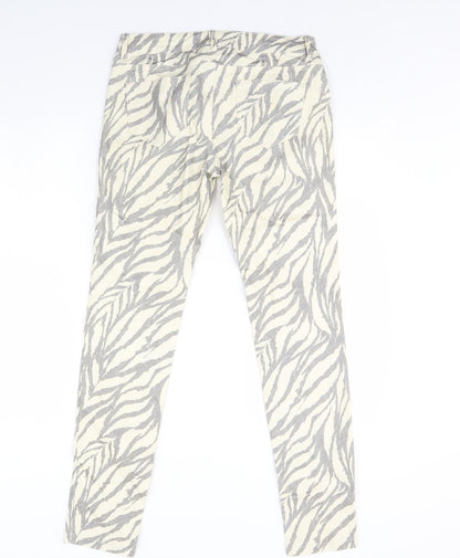 Womens UK Size 8 Amisu Regular Fit Skinny Ivory Jeans