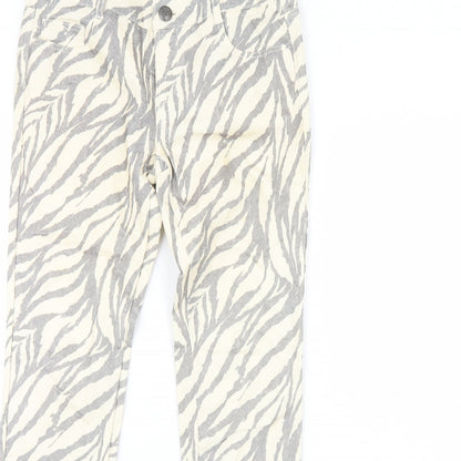 Womens UK Size 8 Amisu Regular Fit Skinny Ivory Jeans