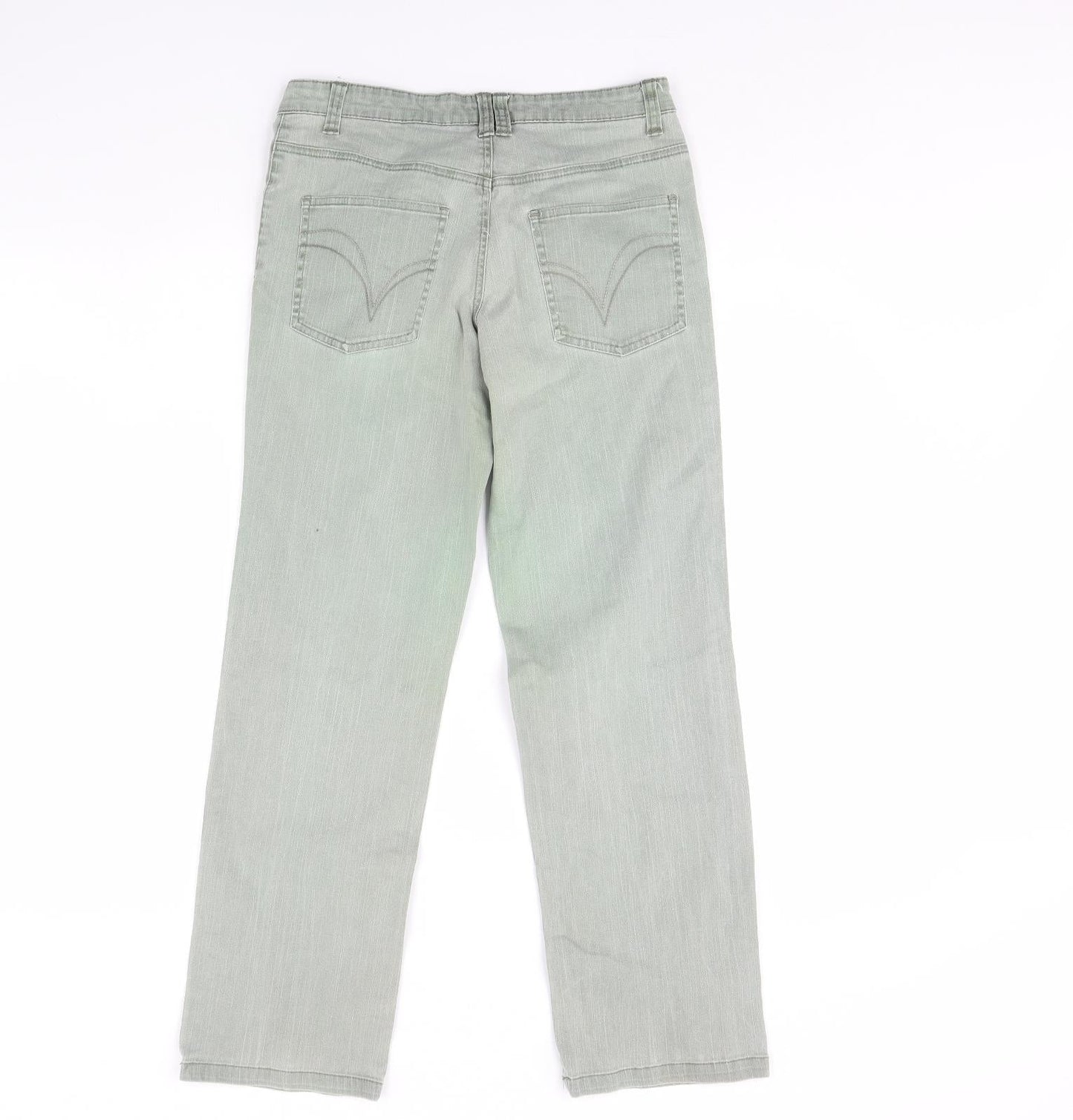 Womens UK Size 8 Papaya Regular Fit Skinny Green Jeans