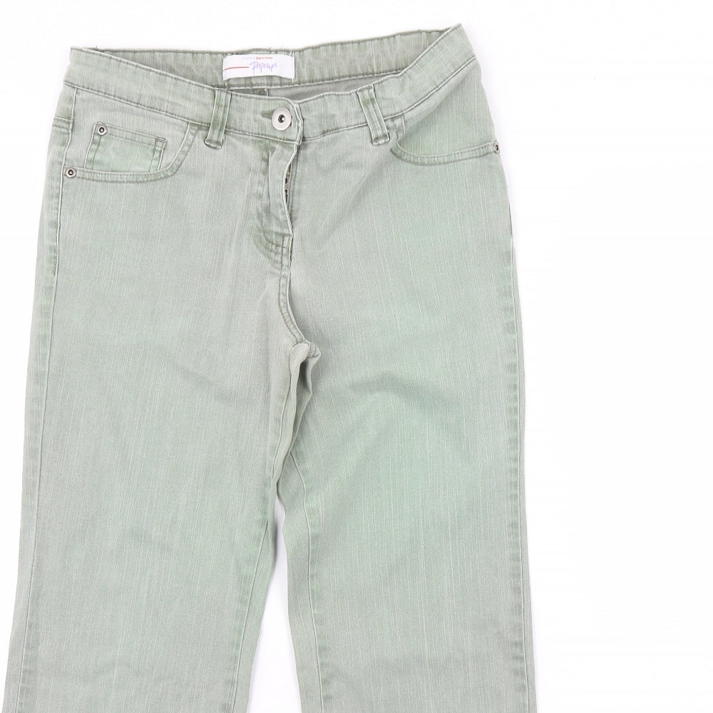 Womens UK Size 8 Papaya Regular Fit Skinny Green Jeans