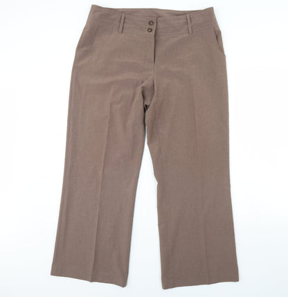 Womens UK Size 38 Preworn Regular Fit  Brown Trousers