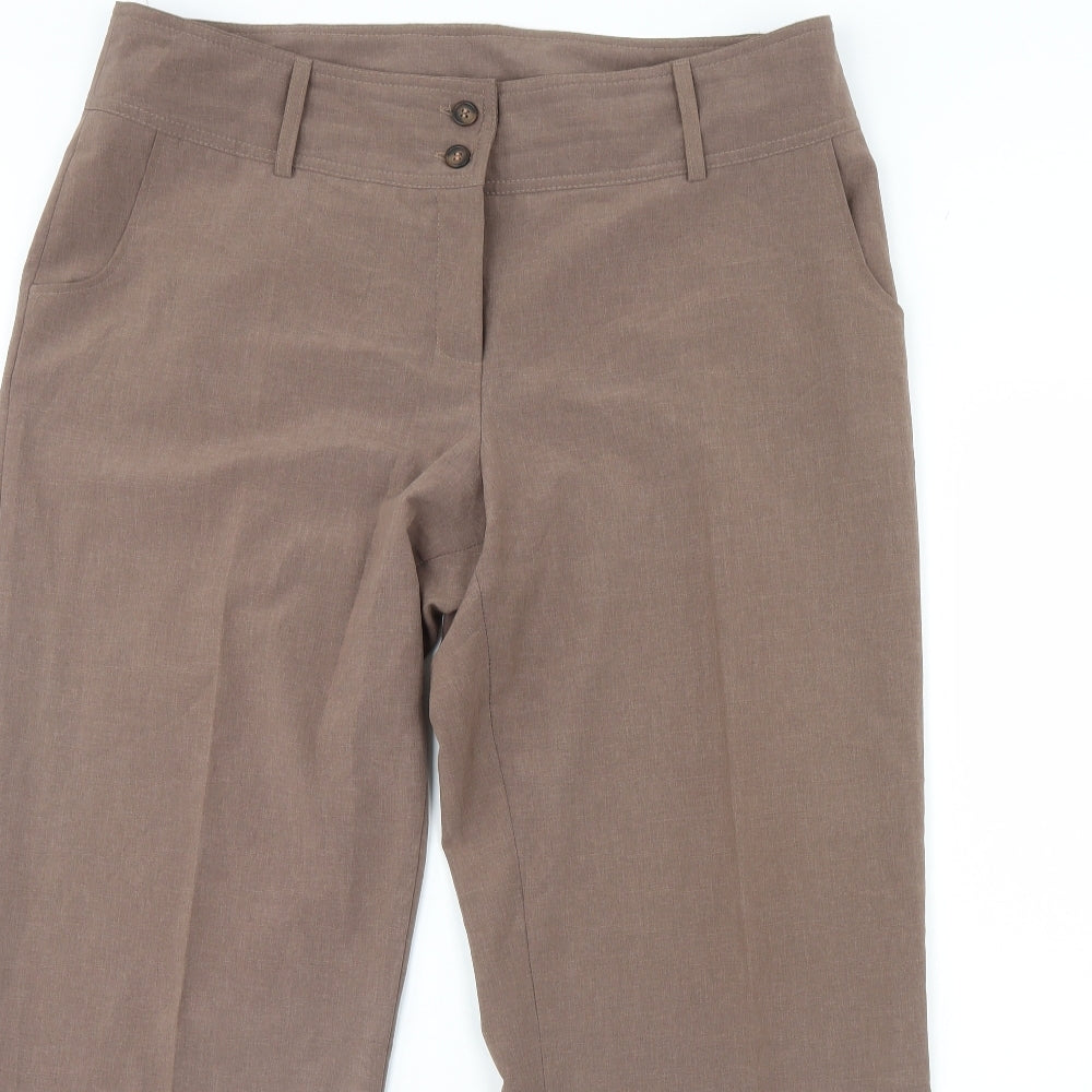 Womens UK Size 38 Preworn Regular Fit  Brown Trousers