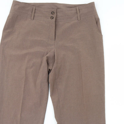Womens UK Size 38 Preworn Regular Fit  Brown Trousers