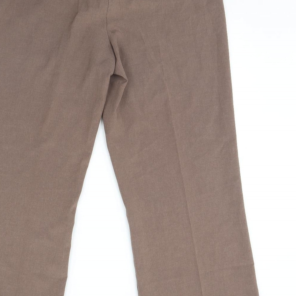 Womens UK Size 38 Preworn Regular Fit  Brown Trousers