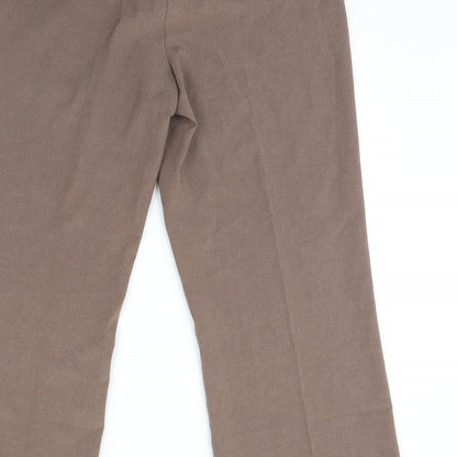 Womens UK Size 38 Preworn Regular Fit  Brown Trousers