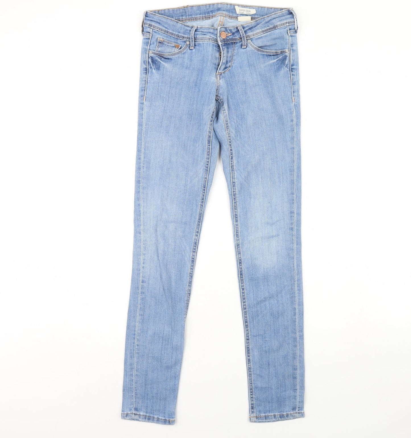 Womens UK Size 26 in Preworn Regular Fit Straight Blue Jeans