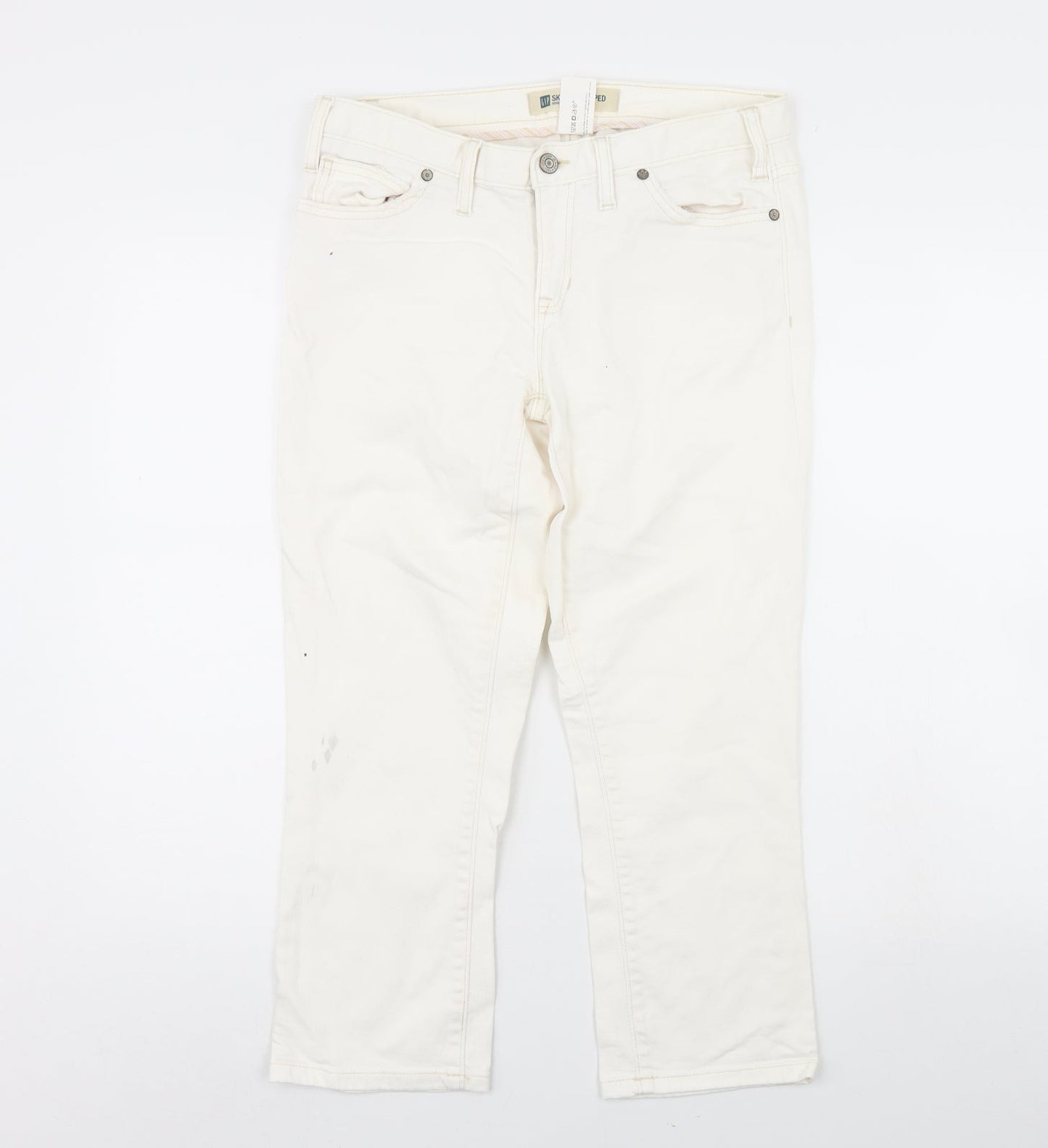 Gap Womens White  Denim Cropped Jeans Size 10 L23 in
