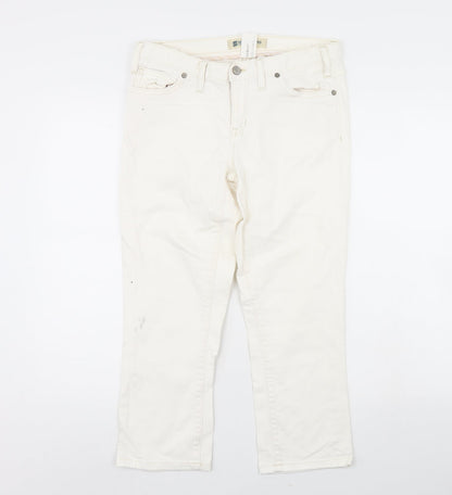 Gap Womens White  Denim Cropped Jeans Size 10 L23 in