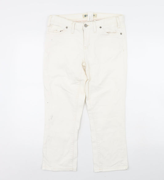 Gap Womens White  Denim Cropped Jeans Size 10 L23 in