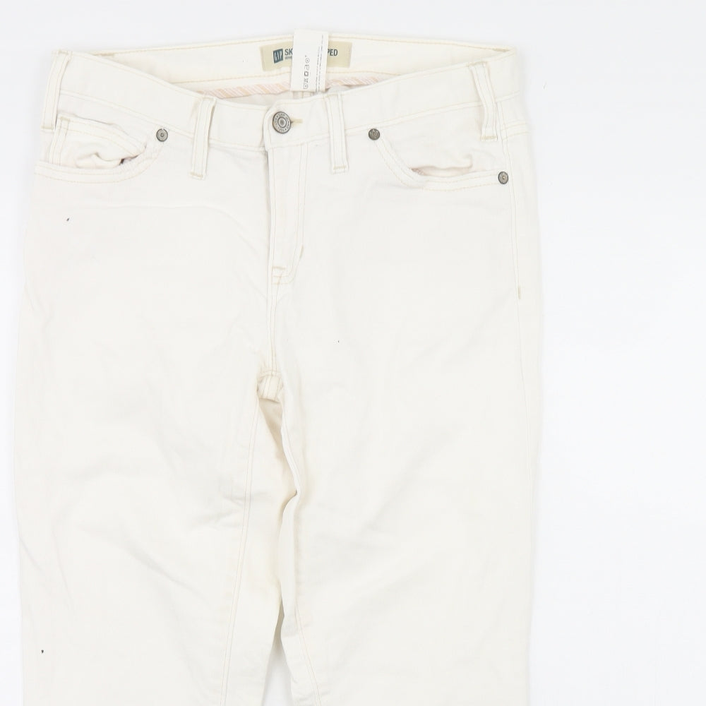 Gap Womens White  Denim Cropped Jeans Size 10 L23 in
