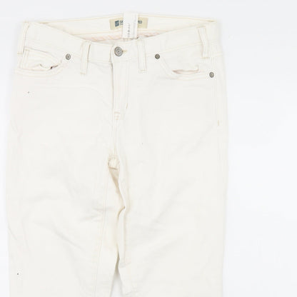 Gap Womens White  Denim Cropped Jeans Size 10 L23 in