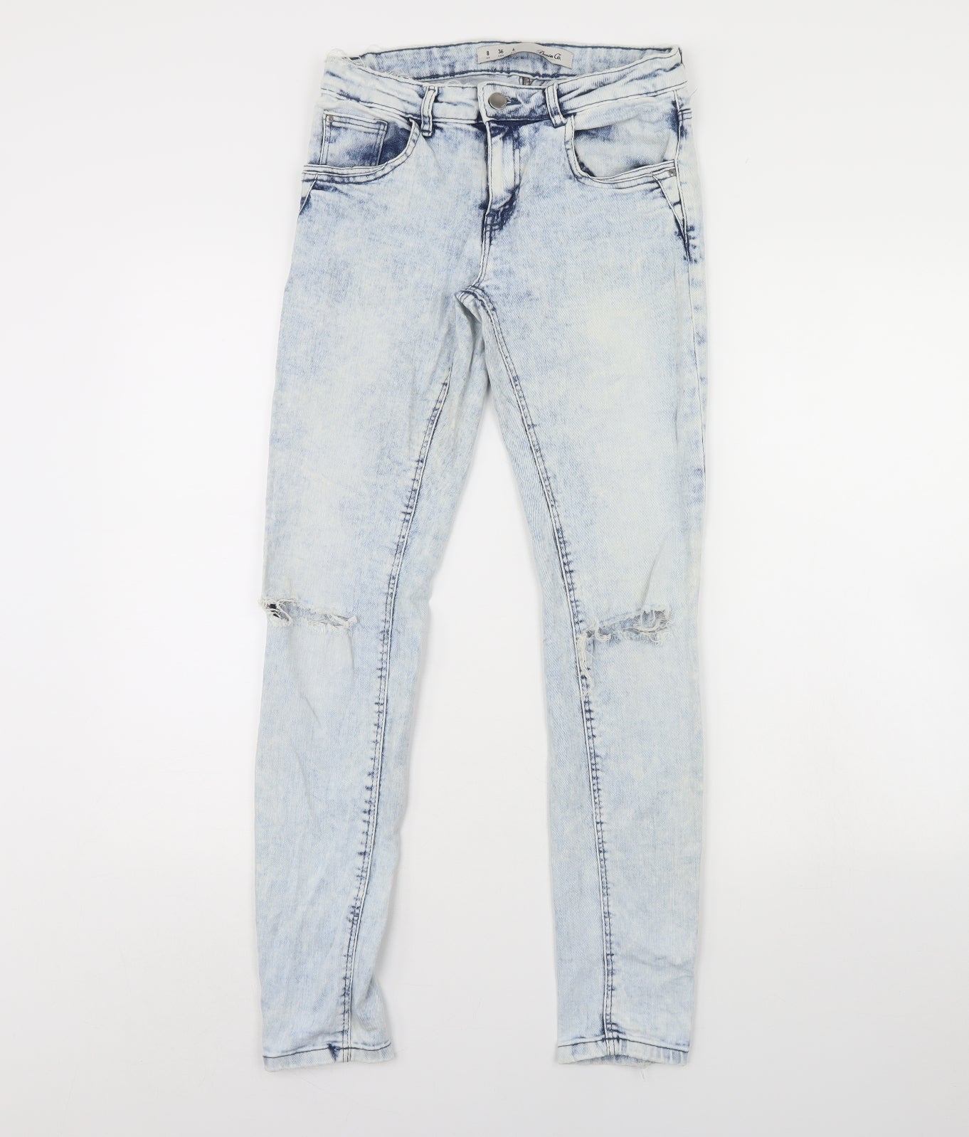 Denim & Co. Womens Blue  Denim Skinny Jeans Size 8 L30 in