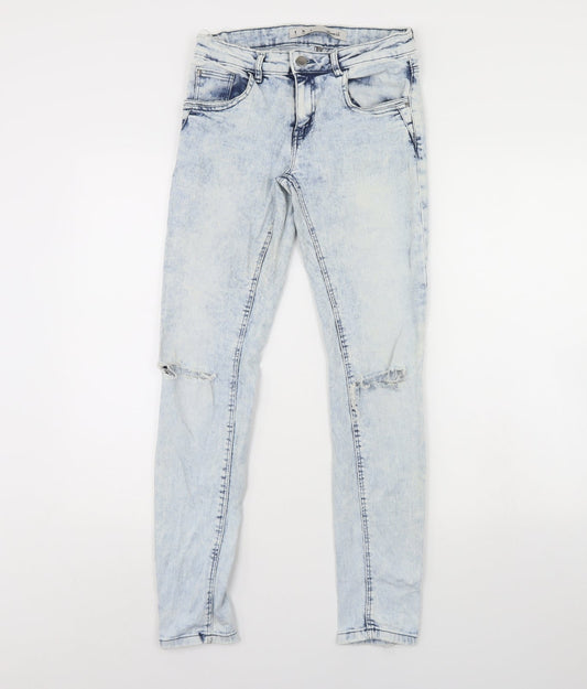 Denim & Co. Womens Blue  Denim Skinny Jeans Size 8 L30 in