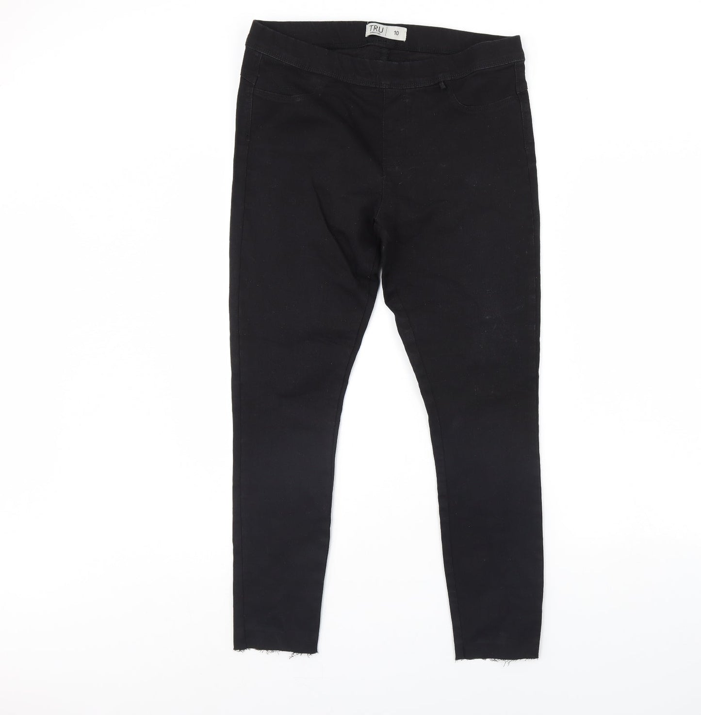 TRU Womens Black  Denim Skinny Jeans Size 10 L29 in