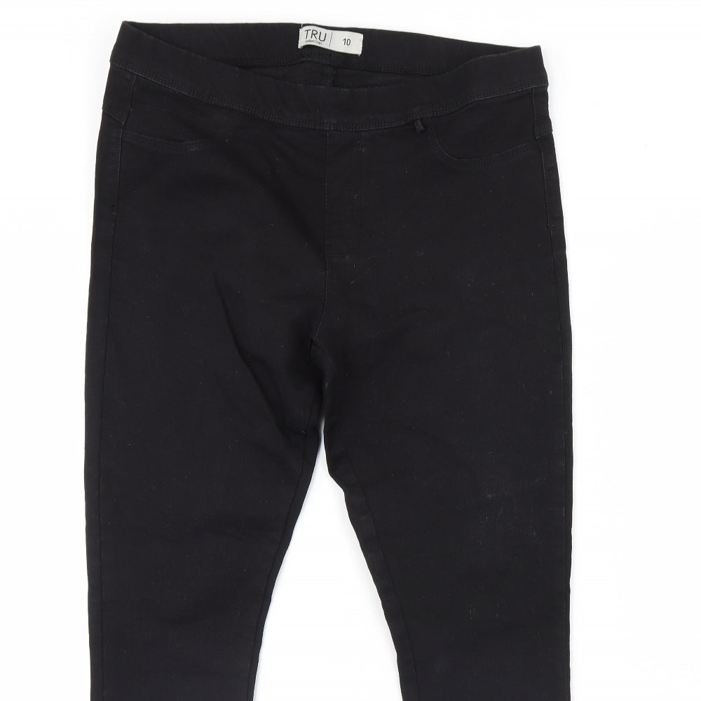 TRU Womens Black  Denim Skinny Jeans Size 10 L29 in