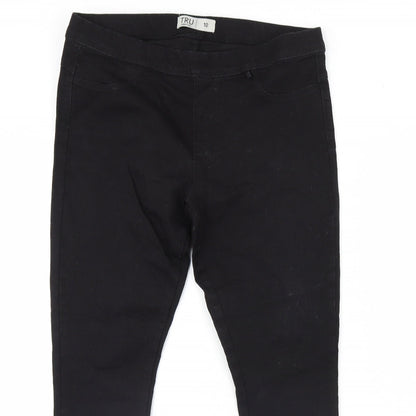 TRU Womens Black  Denim Skinny Jeans Size 10 L29 in