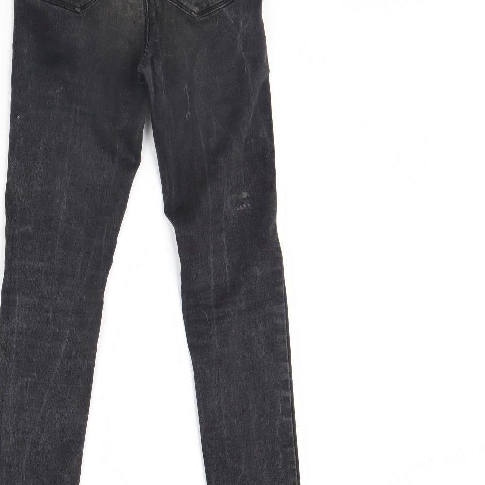 Denim & Co. Womens Black  Denim Skinny Jeans Size 8 L28 in