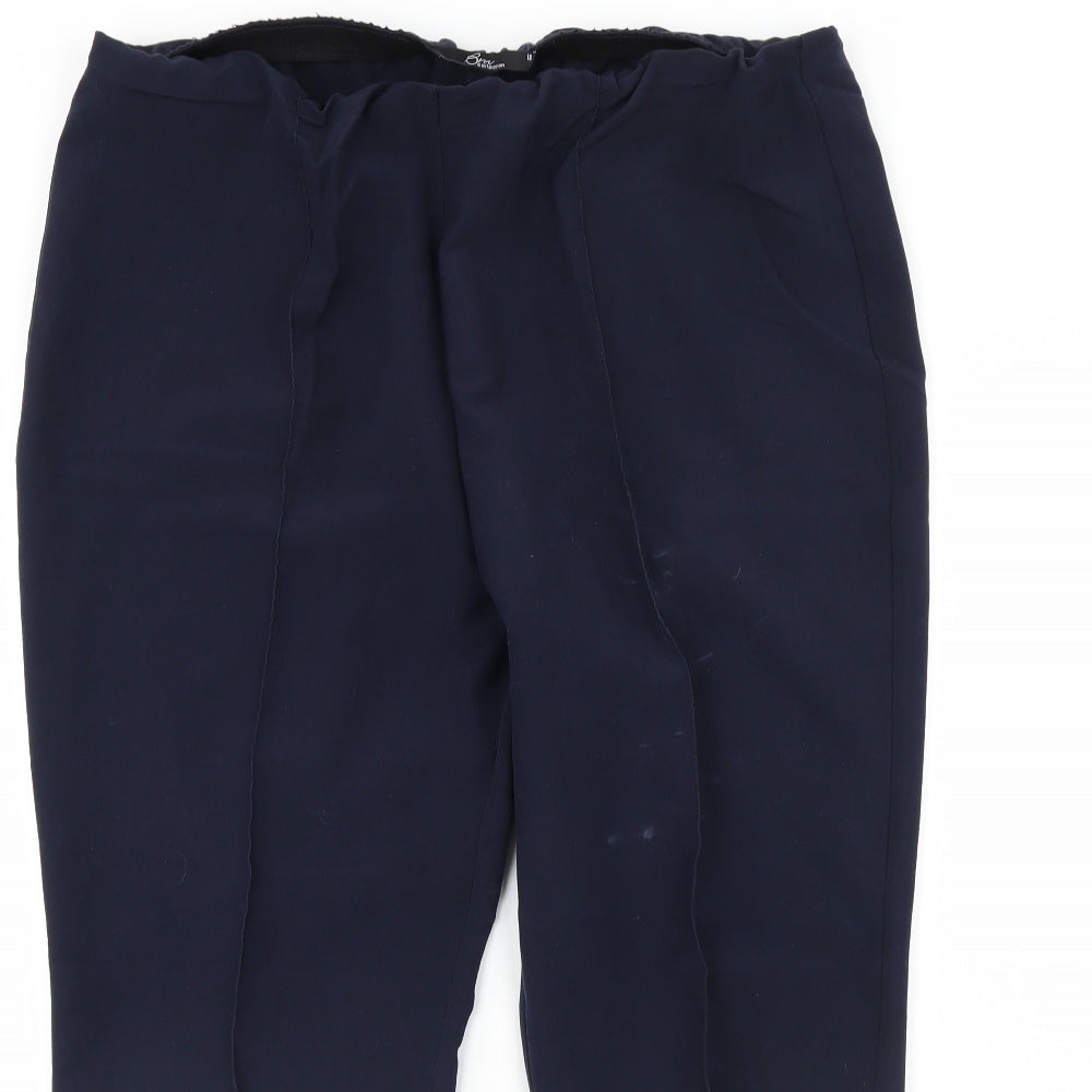 BM Womens Blue   Dress Pants Trousers Size 18 L29 in