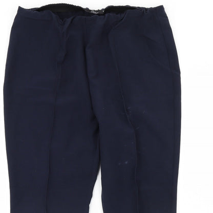 BM Womens Blue   Dress Pants Trousers Size 18 L29 in