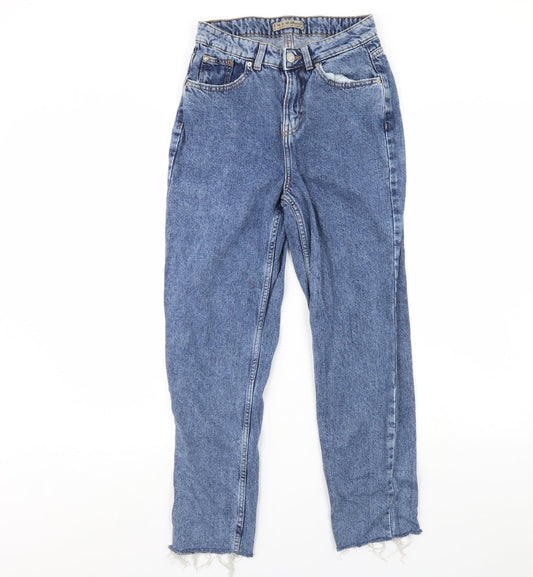 Denim & Co. Womens Blue  Denim Straight Jeans Size 8 L28 in