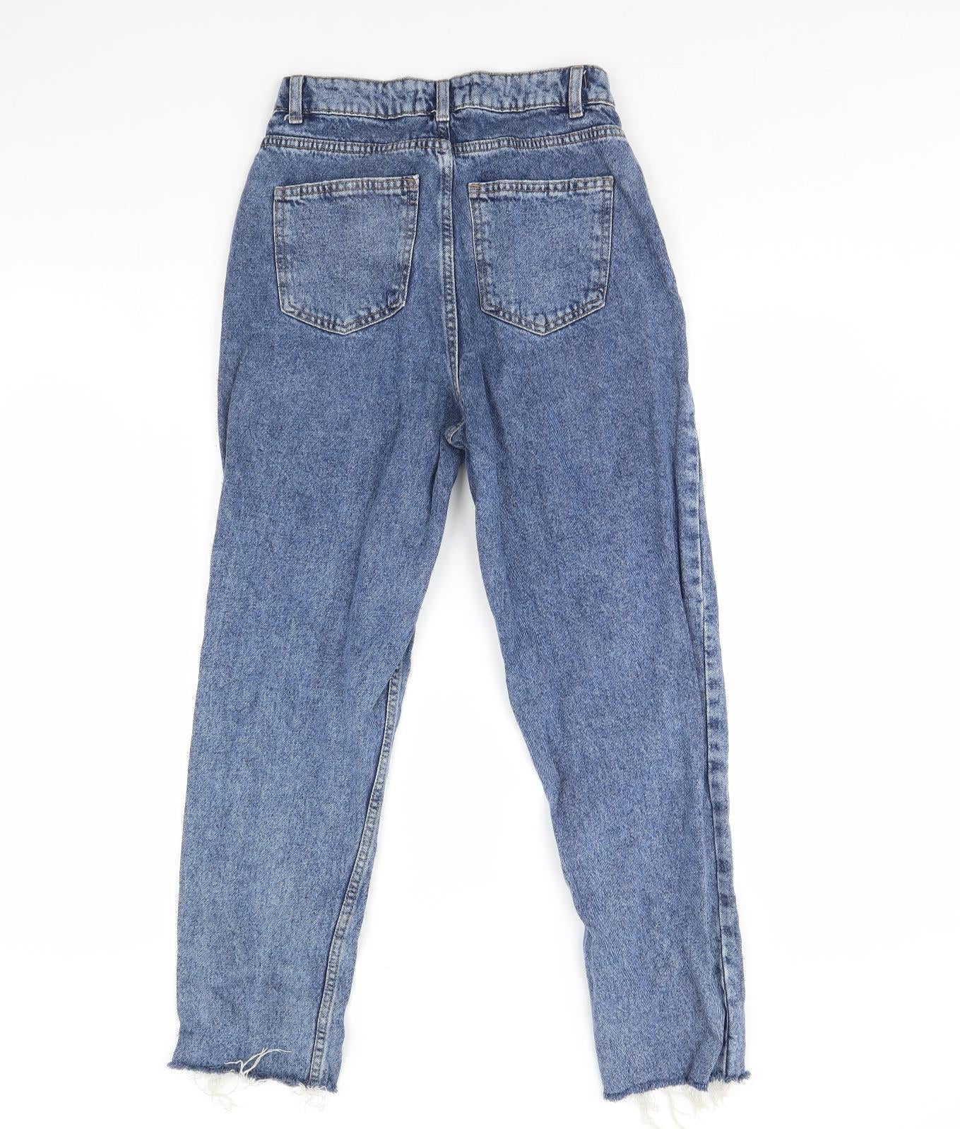 Denim & Co. Womens Blue  Denim Straight Jeans Size 8 L28 in