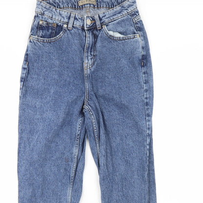 Denim & Co. Womens Blue  Denim Straight Jeans Size 8 L28 in