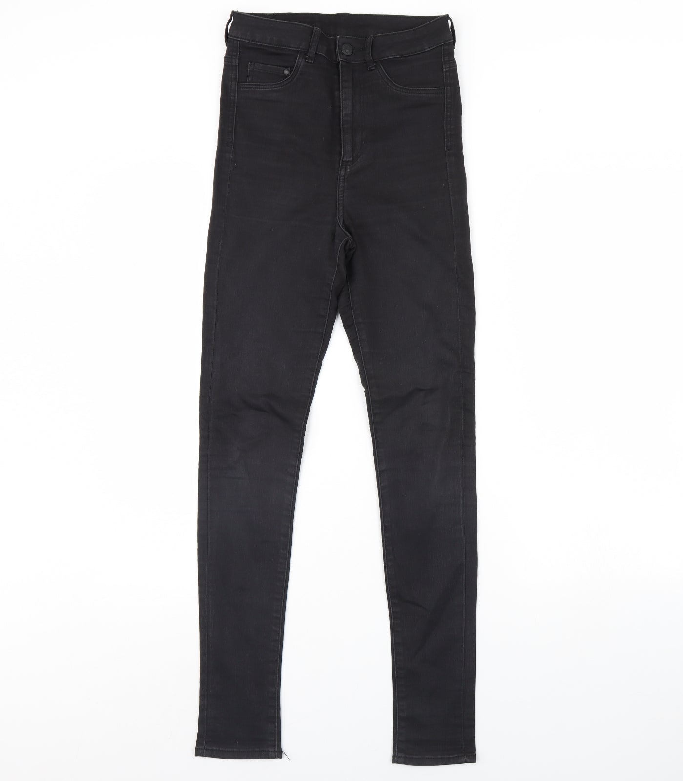 Womens UK Size 26 Preworn Regular Fit Skinny Black Jeans