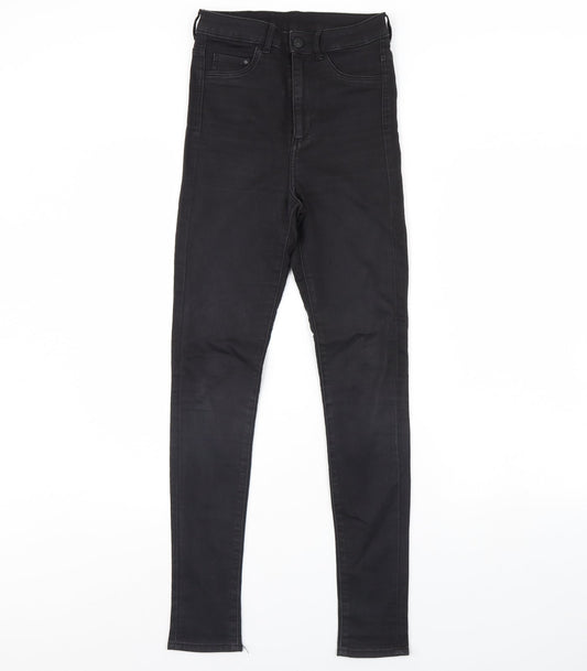 Womens UK Size 26 Preworn Regular Fit Skinny Black Jeans