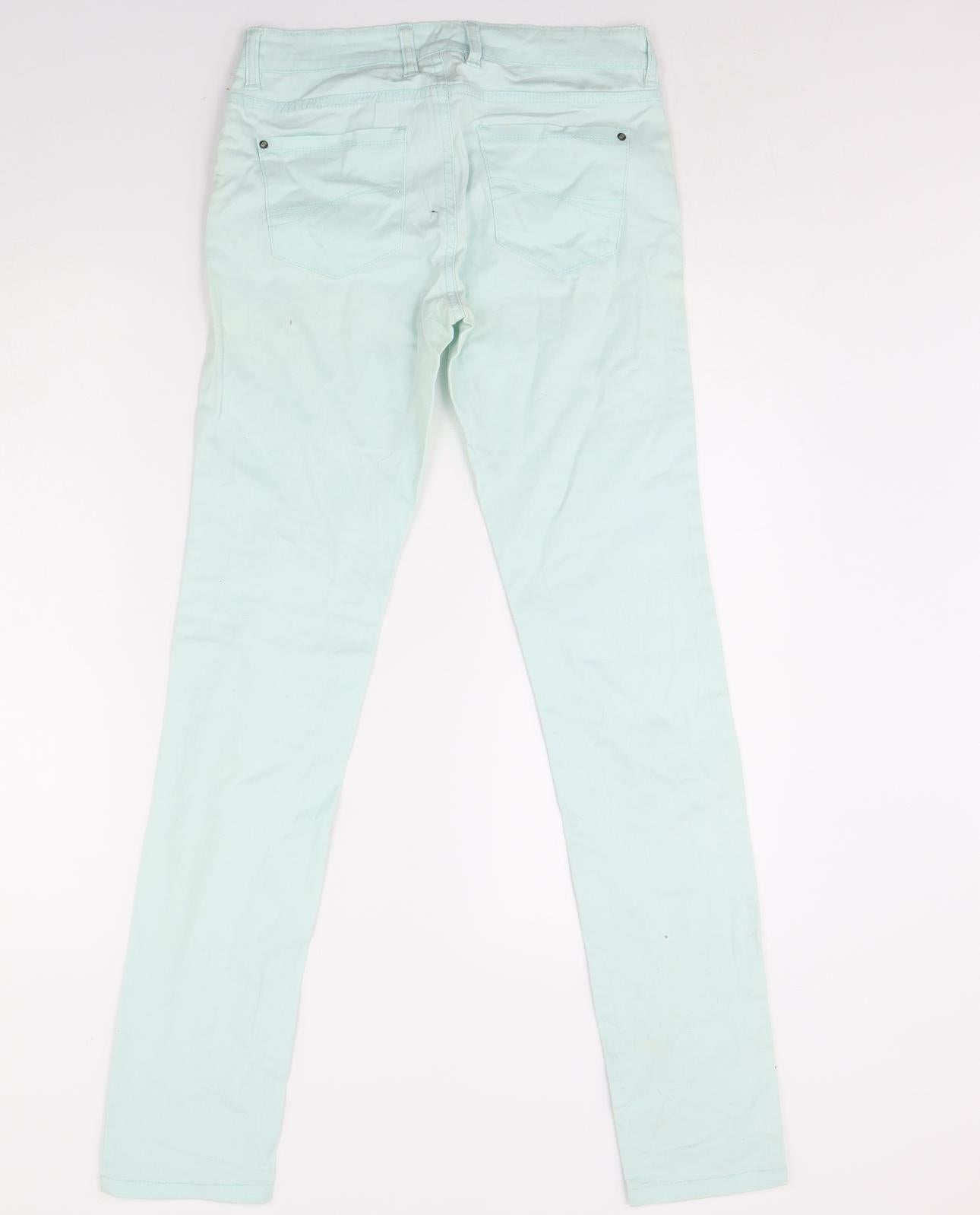ESMARA Womens Green  Denim Skinny Jeans Size 10 L28 in