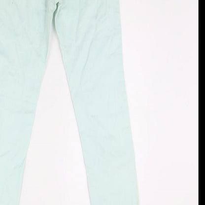 ESMARA Womens Green  Denim Skinny Jeans Size 10 L28 in