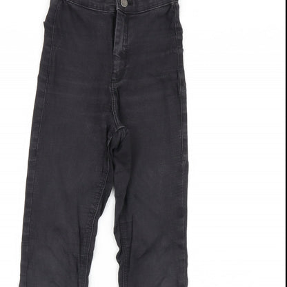 Topshop Womens Black  Denim Skinny Jeans Size 25 L30 in