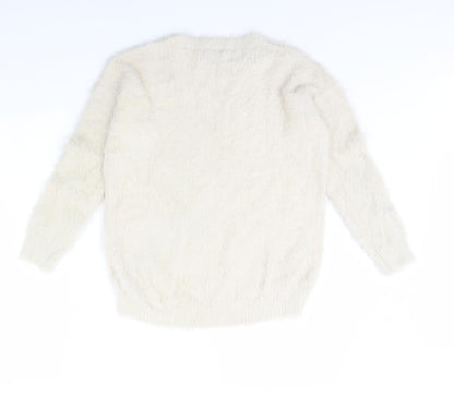 Womens UK Size 8 New Look Ivory Pullover Jumper
