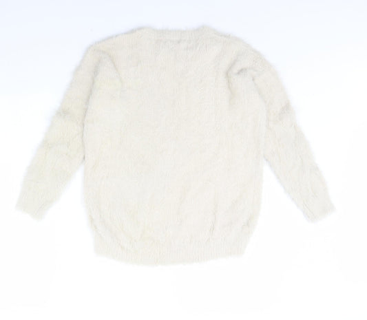 Womens UK Size 8 New Look Ivory Pullover Jumper