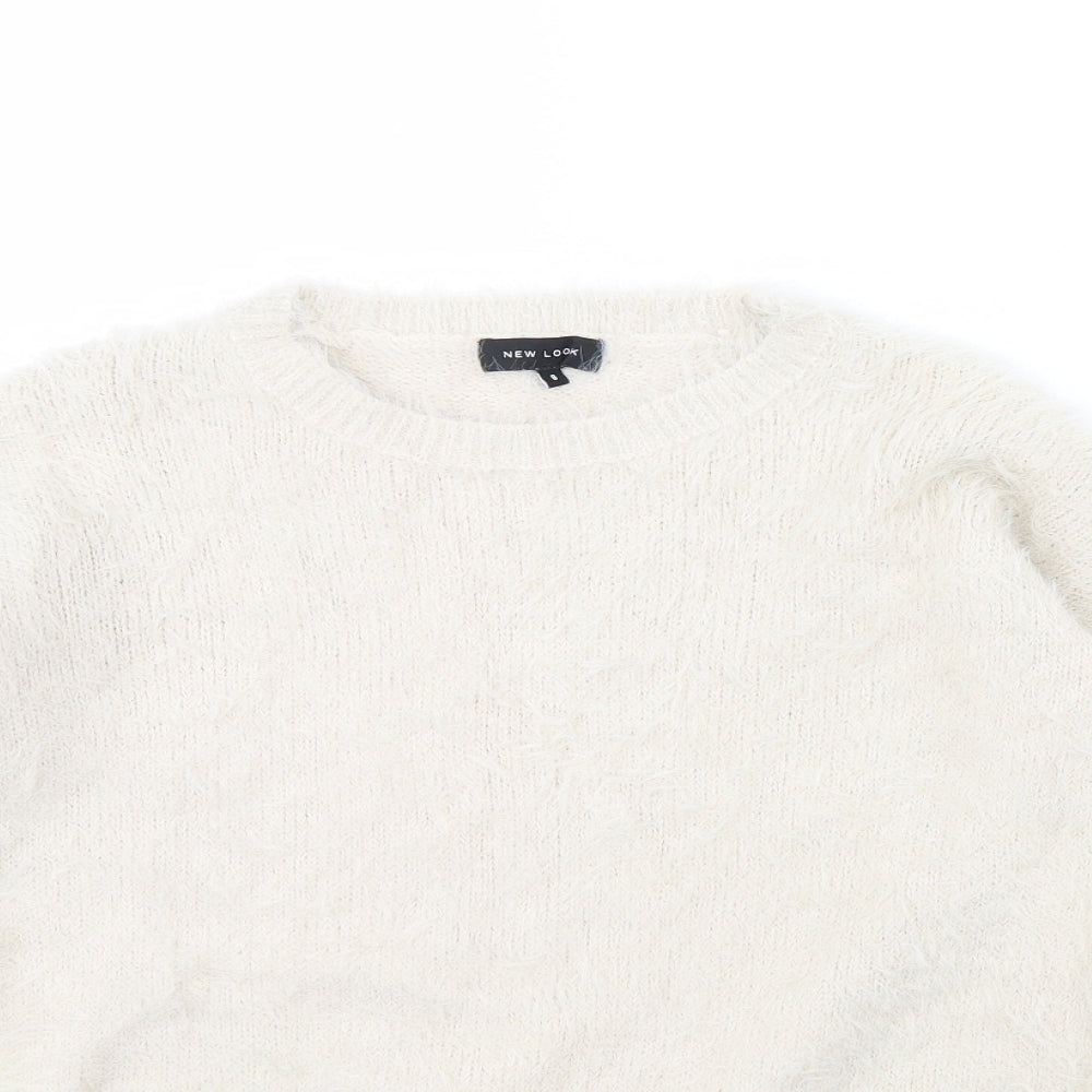 Womens UK Size 8 New Look Ivory Pullover Jumper