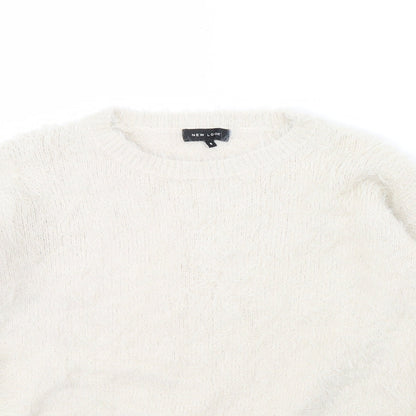Womens UK Size 8 New Look Ivory Pullover Jumper