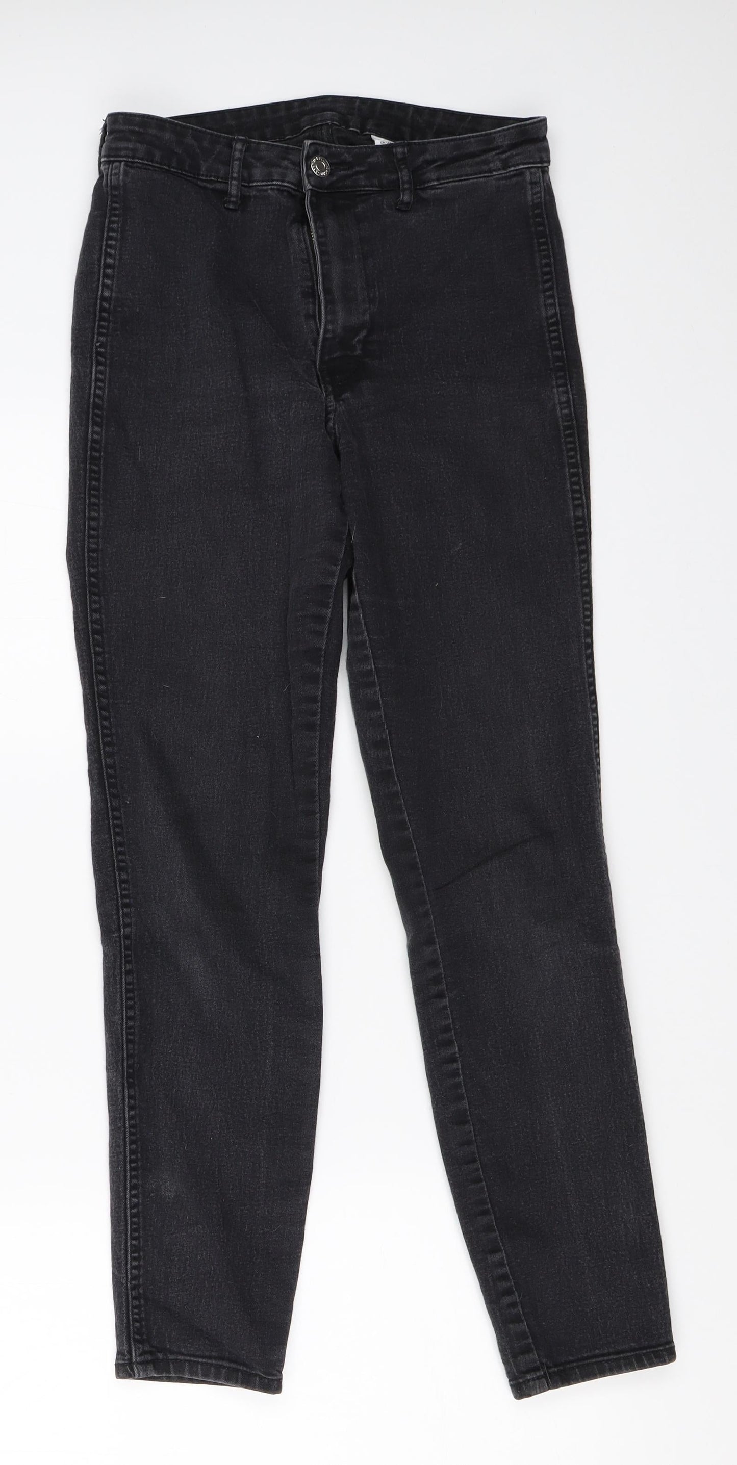 Womens UK Size 27 in H&M Regular Fit Skinny Black Jeans