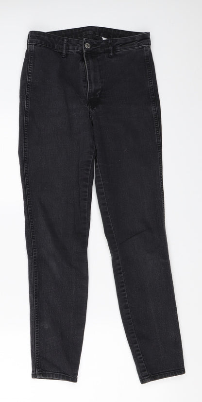 Womens UK Size 27 in H&M Regular Fit Skinny Black Jeans