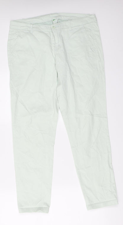 Womens UK Size 33 in Preworn Regular Fit Capri Green Trousers