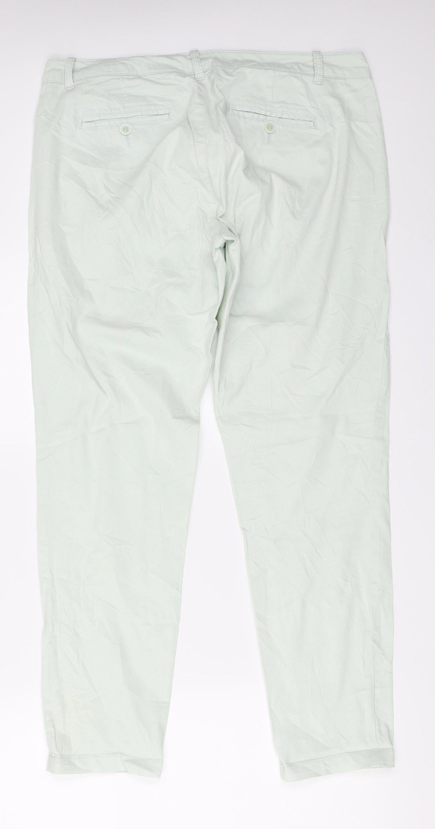 Womens UK Size 33 in Preworn Regular Fit Capri Green Trousers