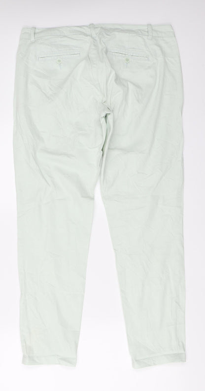 Womens UK Size 33 in Preworn Regular Fit Capri Green Trousers
