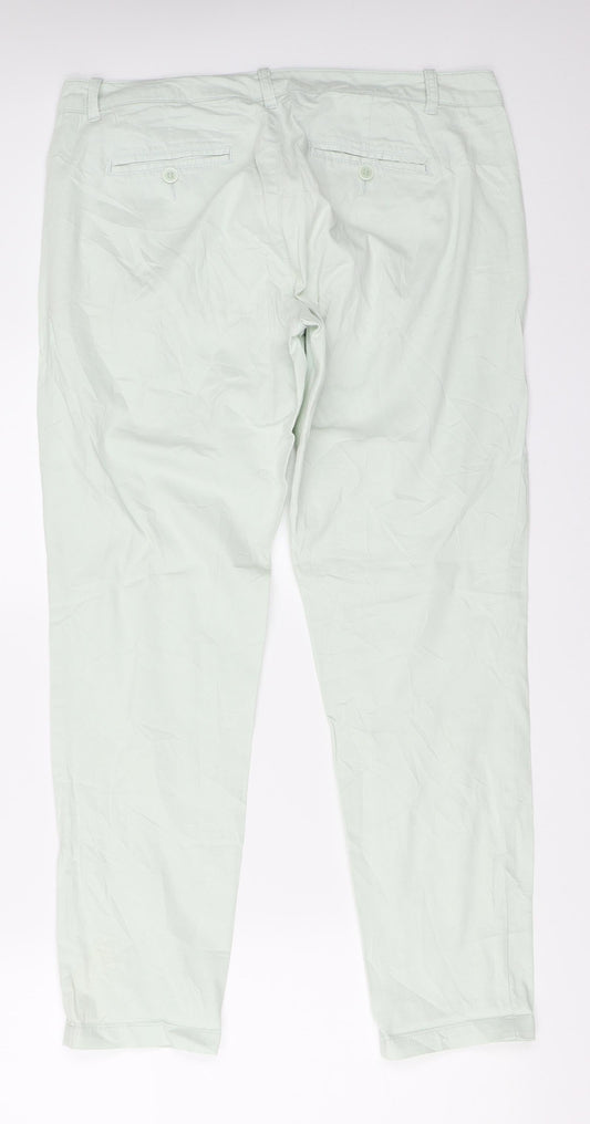 Womens UK Size 33 in Preworn Regular Fit Capri Green Trousers