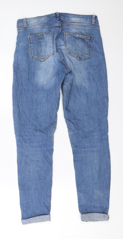 Dorothy Perkins Womens Blue  Denim Straight Jeans Size 8 L26 in