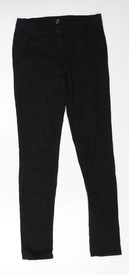 Womens UK Size 38 H&M Regular Fit  Black Trousers
