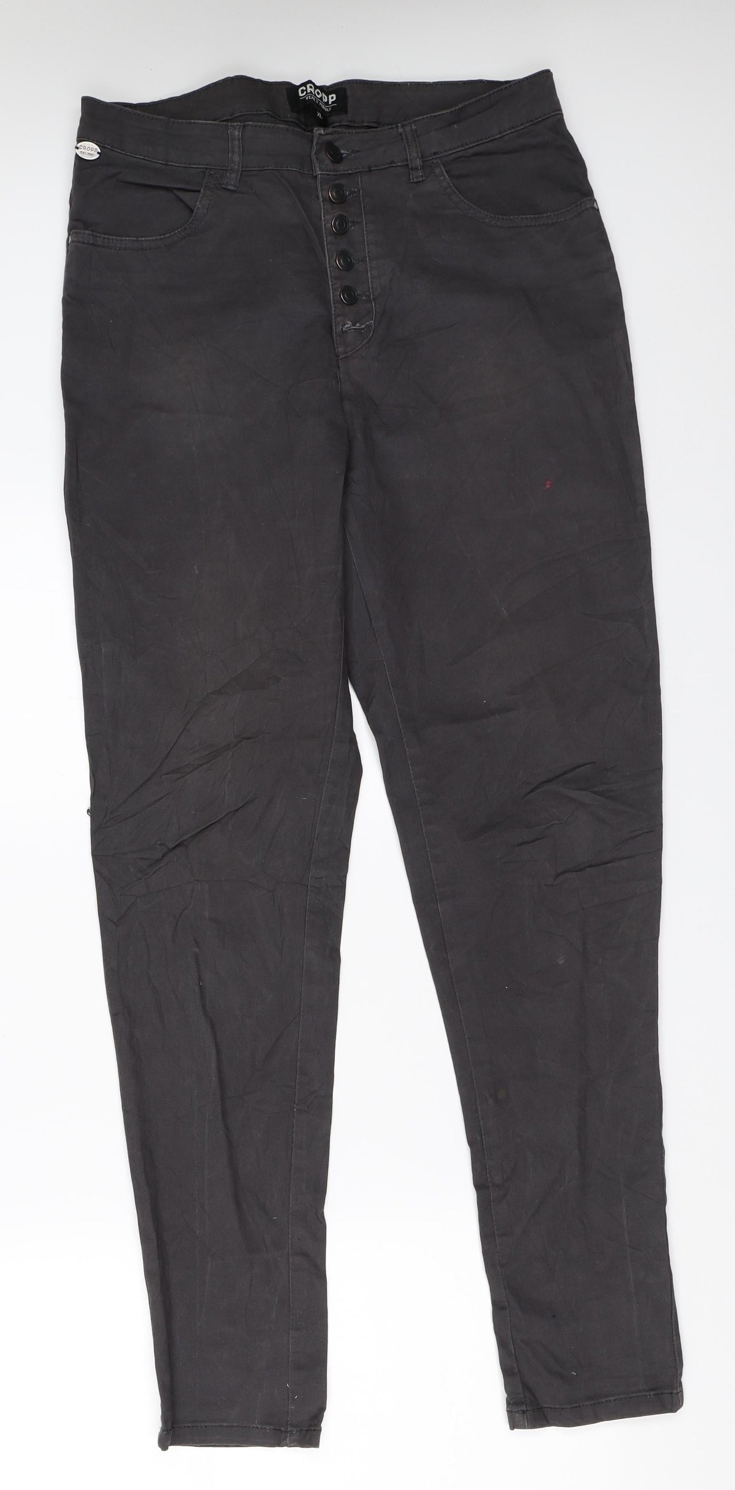 Womens UK Size XL Cropp Regular Fit Skinny Grey Jeans