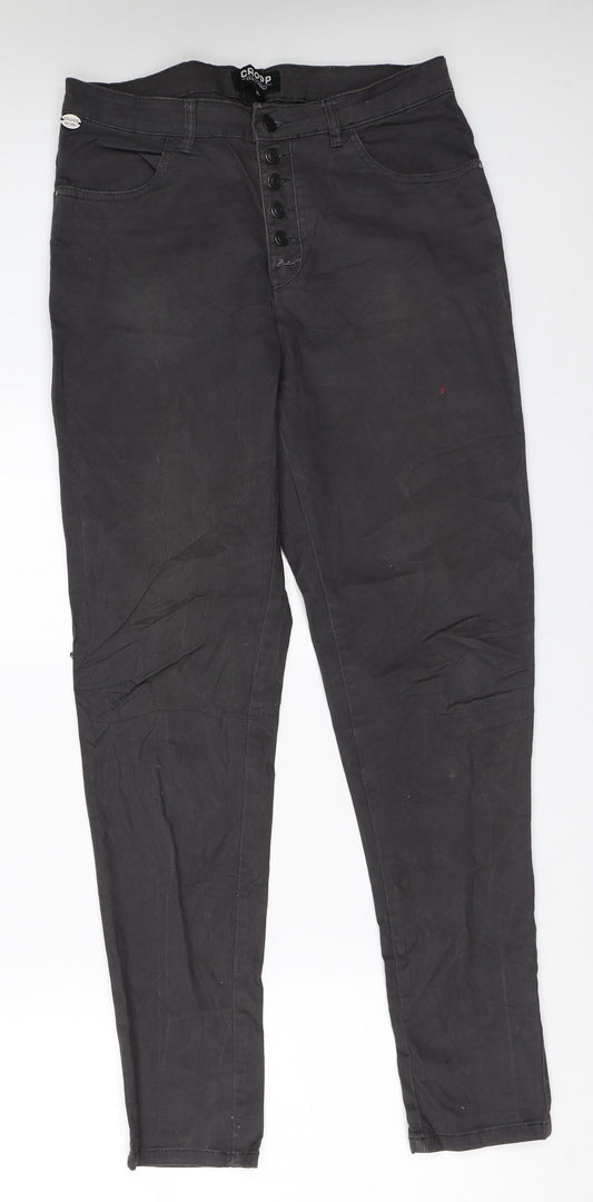 Womens UK Size XL Cropp Regular Fit Skinny Grey Jeans