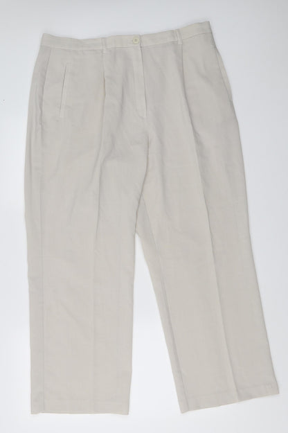 Womens UK Size 38 in Preworn Regular Fit  Beige Trousers