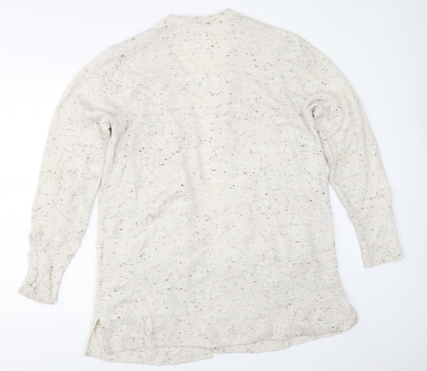 Womens UK Size L Preworn Beige Cardigan Jumper