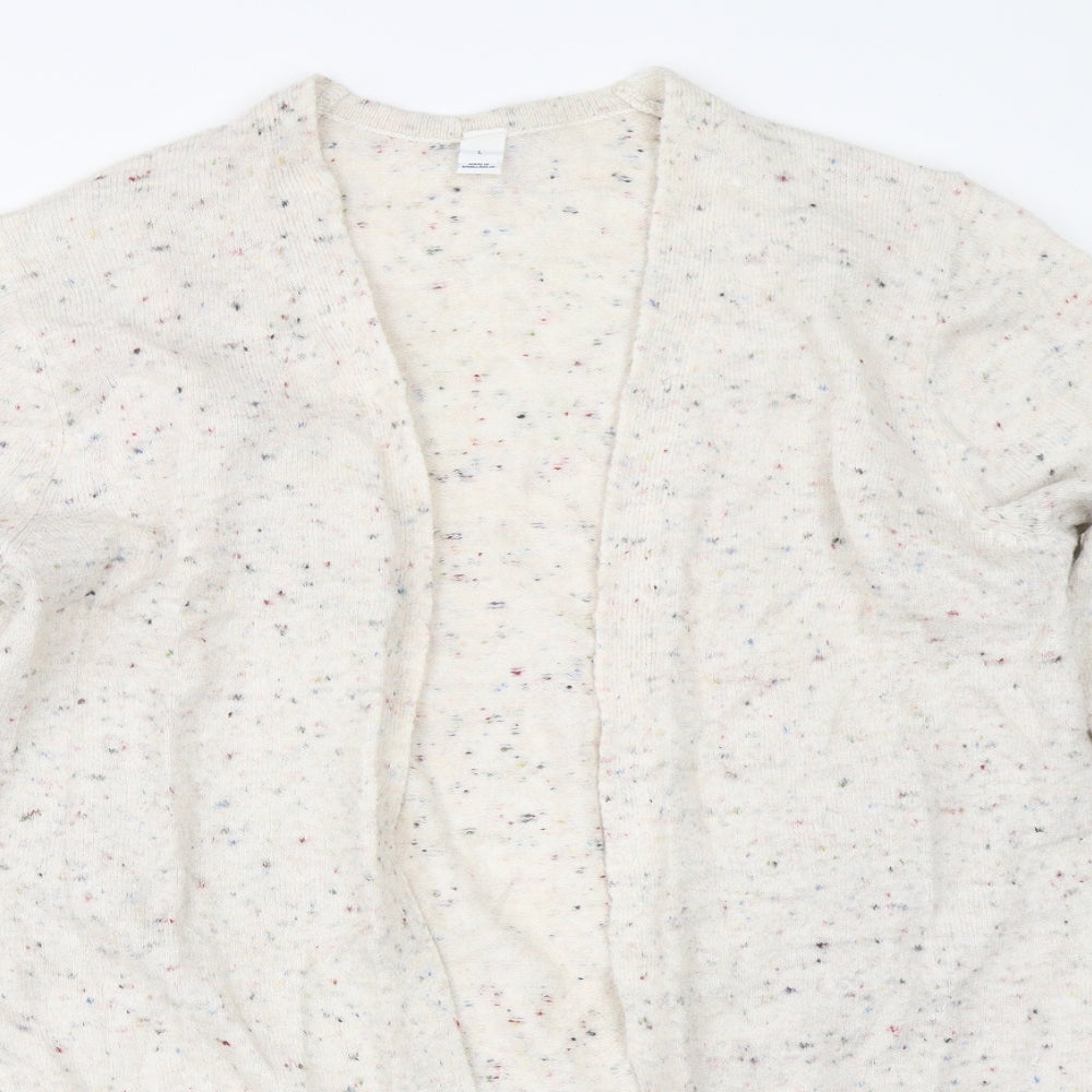 Womens UK Size L Preworn Beige Cardigan Jumper